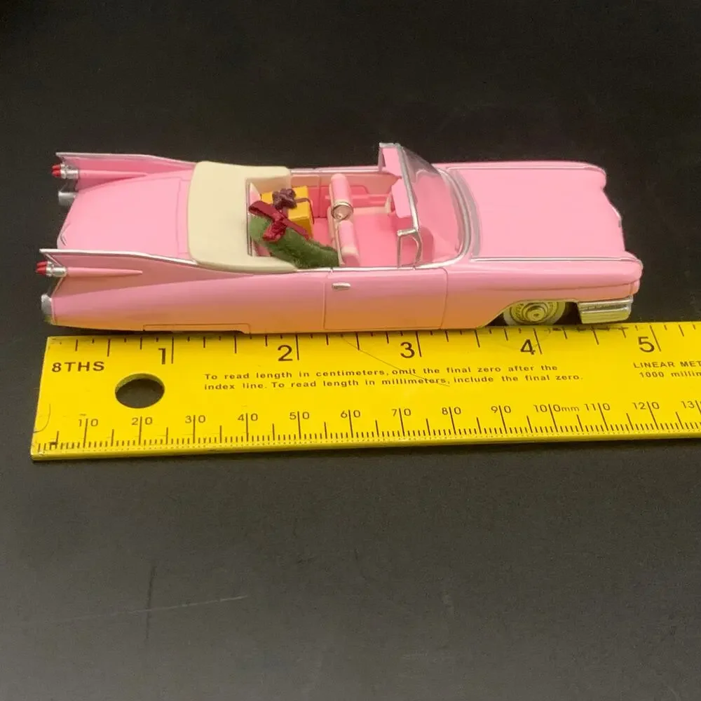 Vintage 1959 Cadillac De Ville Convertible Pink Car 1996 Hallmark Ornament